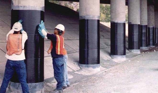 Gia cường cột bê tông bằng vật liệu FRP